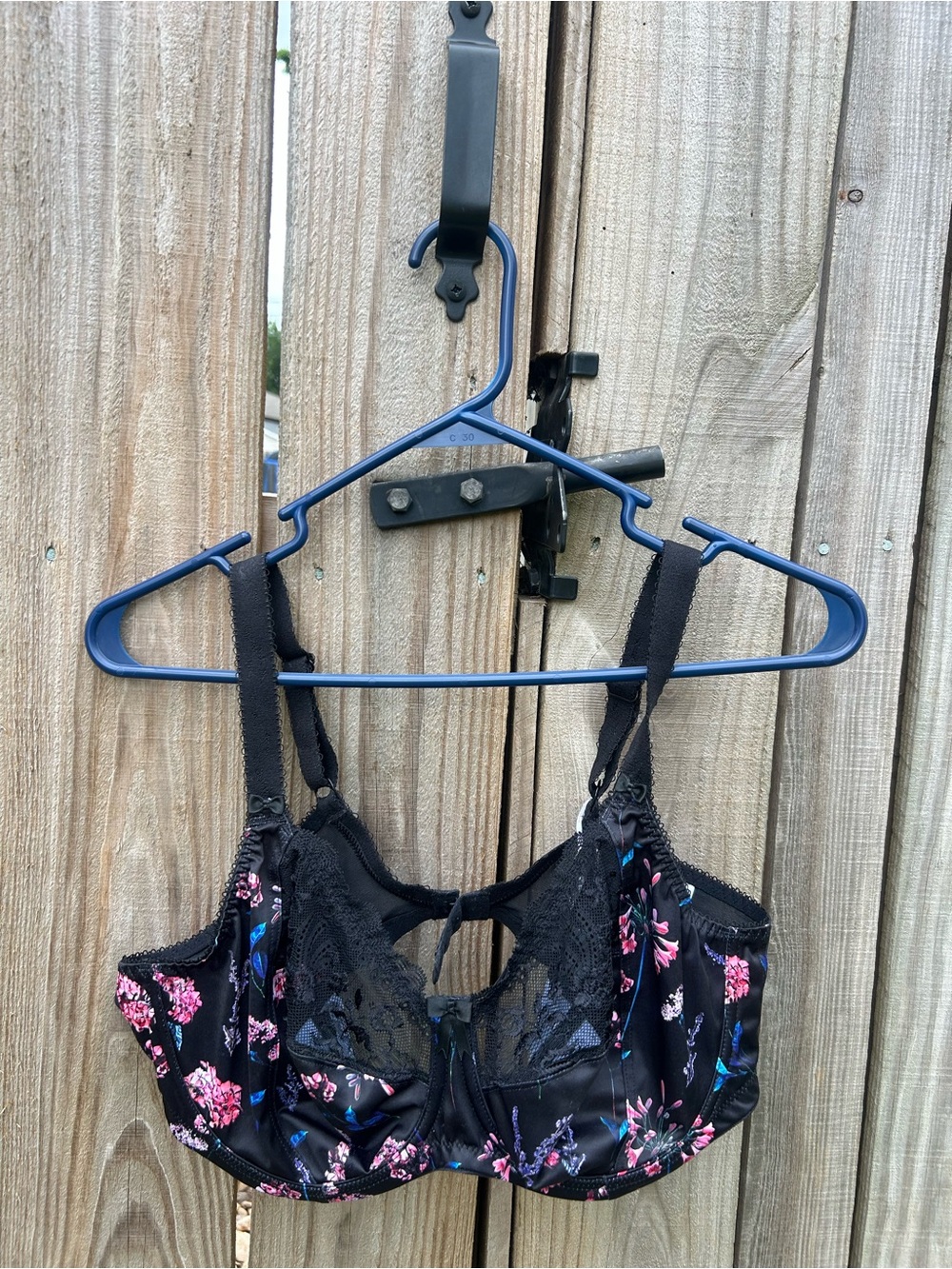 ELOMI MORGAN Black Floral Lace Underwire Bra - Women Intimates & Sleepwear